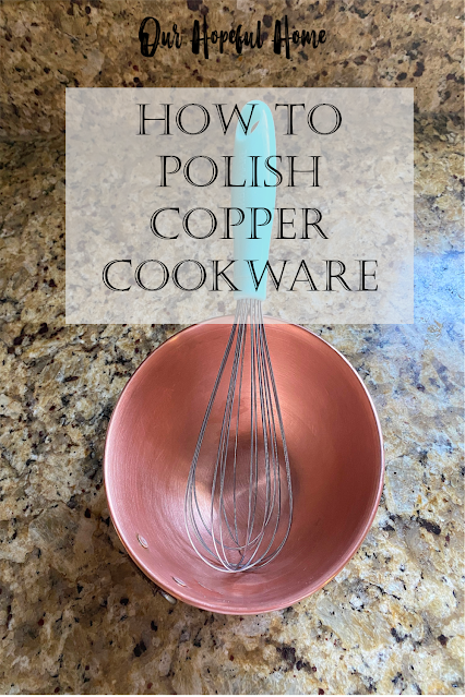 thrifted polished copper merinque pot