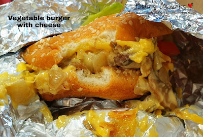 Vegetable Burger with Cheese - Five Guys