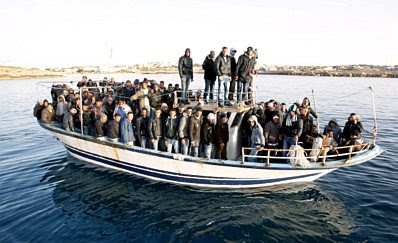 Lampedusa: boatload of refugees #5