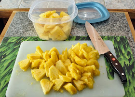 Pineapple - cut to bite-size pieces.