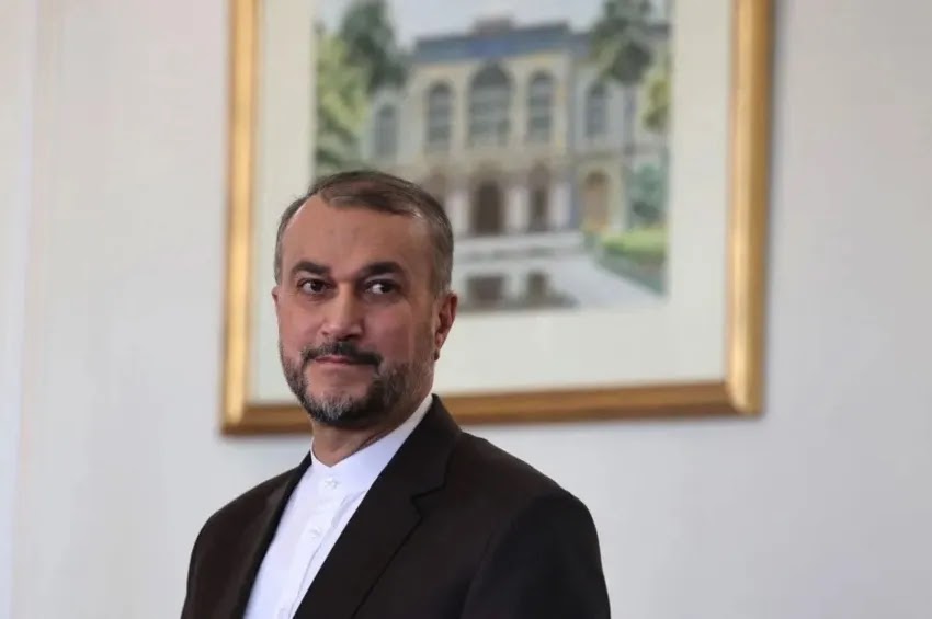 Ministro das Relações Exteriores do Irã, Hossein Amir-Abdollahian, durante coletiva de imprensa em Teerã, Irã | Atta Kenare/AFP