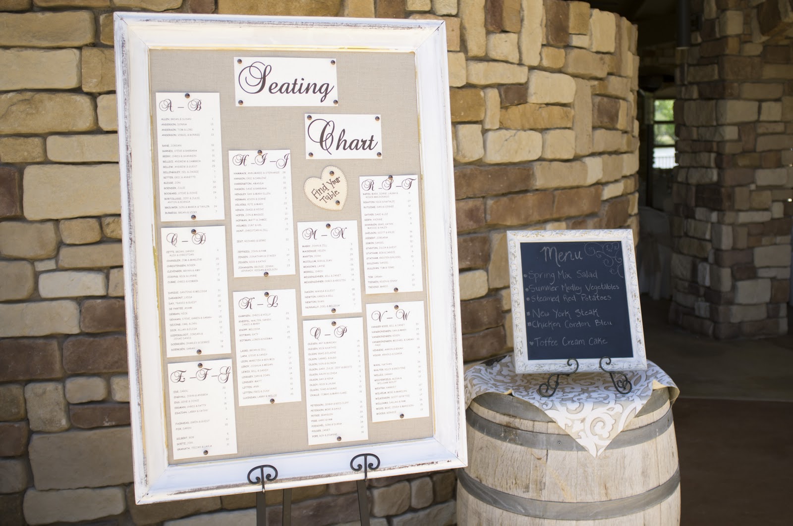 DIY Wedding Seating Chart