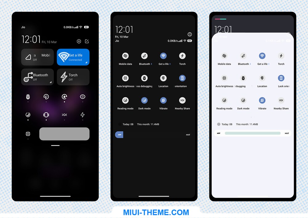 Best Dark MIUI theme with premium UI design preview