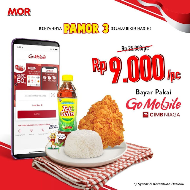 #MOR - #Promo Renyahnya PAMOR 3 Hanya 9000 / PC pakai GO MOBILE CIMB (s.d 31 Agustus 2019)