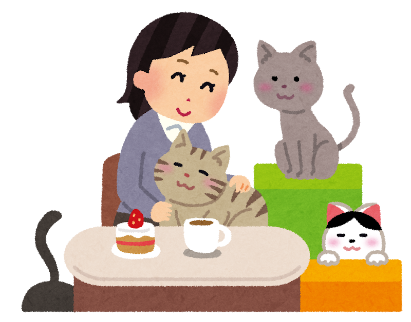 猫カフェのイラスト かわいいフリー素材集 いらすとや