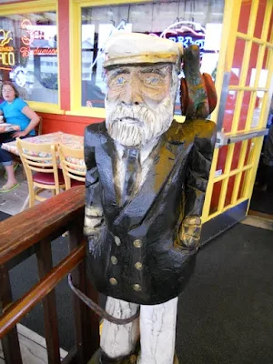 Wooden sea captain in Half Moon Bay