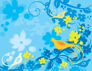 Vector Blue flower background