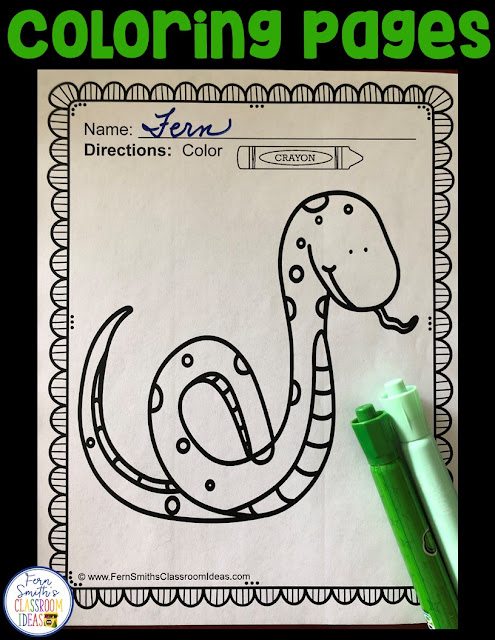 Pets! Pets! Pets! Pet Fun! Color For Fun Printable Coloring Pages with 40 Coloring Pages for your classroom or personal children's fun! Students can draw in a pet background, or what they would do if they could get any type of pet and decorate the background. Use it for all sorts of jump off points. #FernSmithsClassroomIdeas