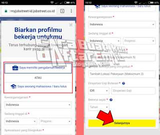 contoh kata sandi jobstreet