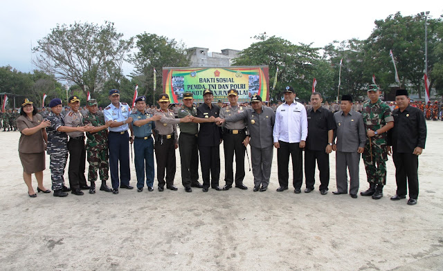 Pasca Penurunan Patung Vihara, TNI-Polri dan Pemda Gelar Bakti Sosial di Tanjung Balai