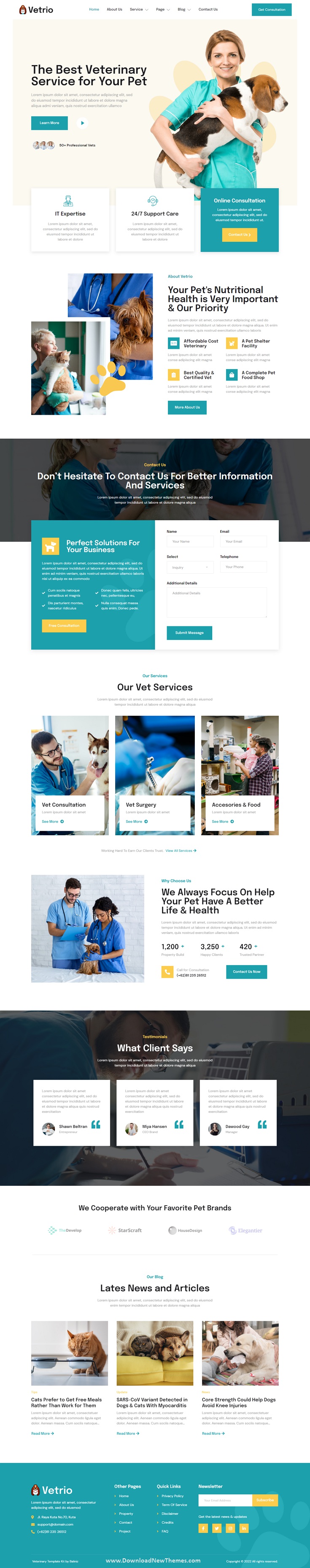Download Veterinary Clinic & Pet Care Elementor Template Kit
