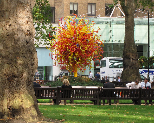 The Sun by Dale Chihuly, Berkeley Square, Mayfair, London