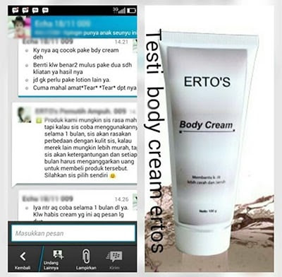 Testimoni Ertos Body Cream