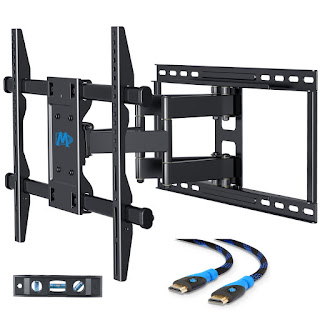 Mounting Dream MD2126-24 TV Wall Mount Bracket with Full Motion Articulating Arms for most 42-70’’ LED, LCD, OLED and Flat screen TVs up to VESA 600 x 400mm and 100 lbs. Fits 16-24’’ Wood Studs Apart
