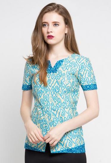 10 Model  Baju  Batik Atasan  Kerja Wanita  Terbaru  2019