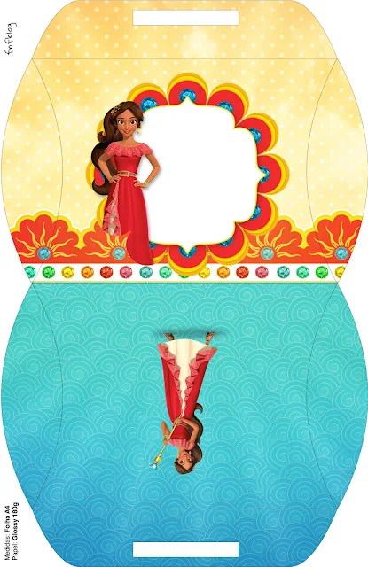 Elena of Avalor Free Printable Pillow Box,