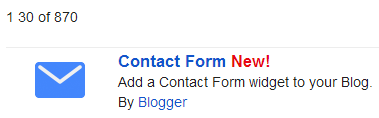 New Contact Us widget on Blogger