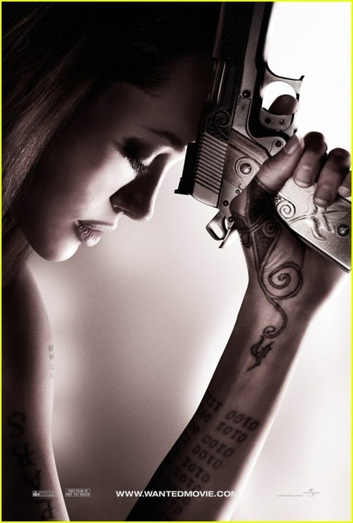 angelina jolie tattoos in wanted. Celebrity#39;s Tattoo Design