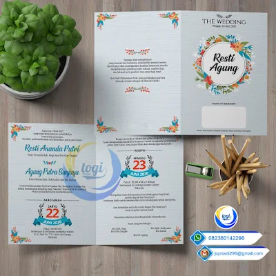 Download Template Desain Undangan Pernikahan Custome Elegan Cdr