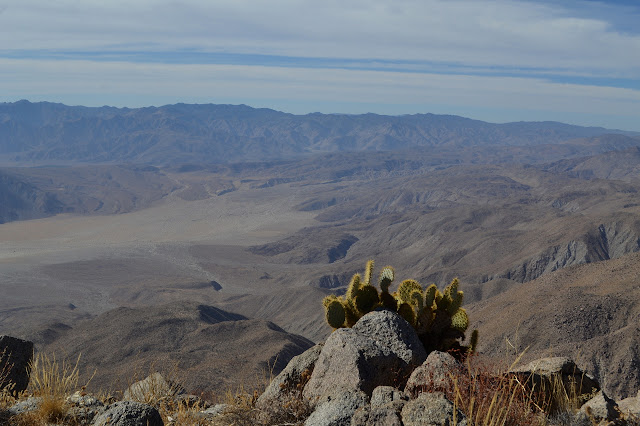 west across the desert