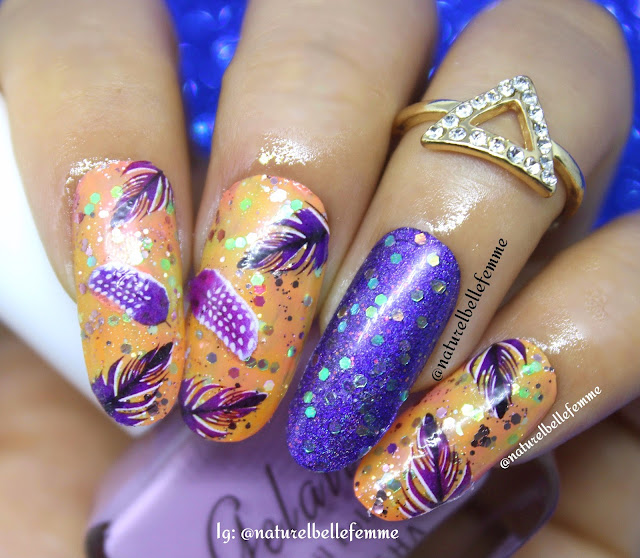 feather nail art