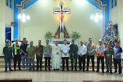 Pastikan Pengamanan Natal Berjalan Aman, Kapolres Tulang Bawang Barat Bersama Pj. Bupati Kunjungi Beberapa Gereja