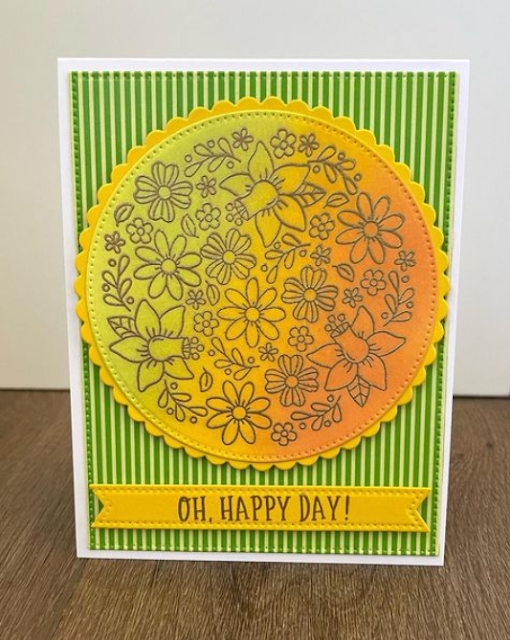 Oh happy day by Avra features Floral Roundabout and paper from the Springtime pad  by Newton's Nook Designs; #inkypaws, #newtonsnook, #springcards, #cardmaking