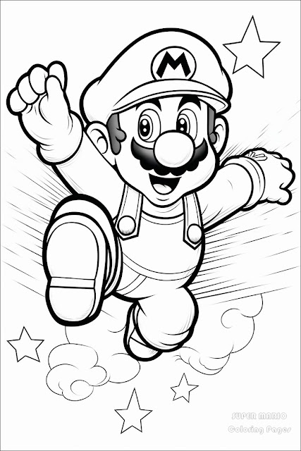 Super Mario, Mario Coloring Pages, Mario Coloring Pages Printable, Yoshi, Toad, Mario Coloring Pages PDF