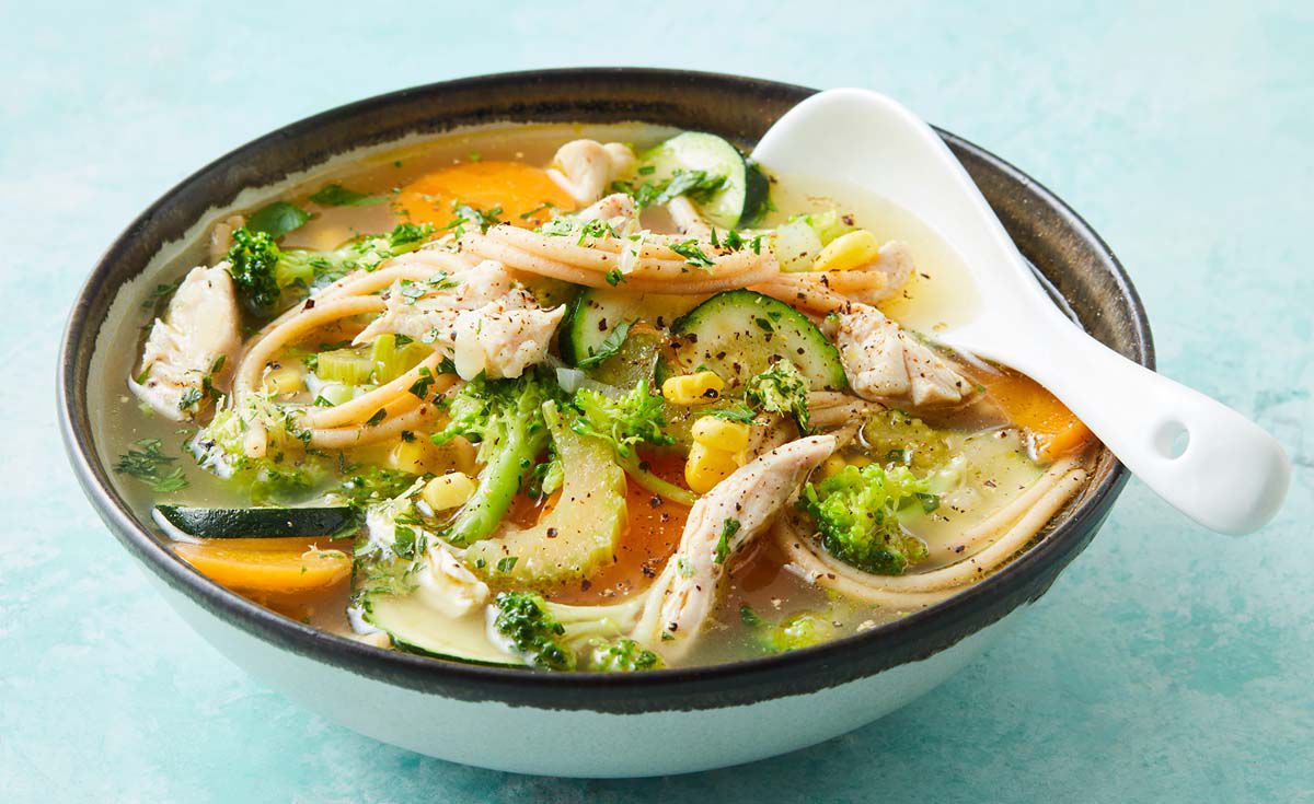 Healthy Chicken Noodle and Vegetable Soup