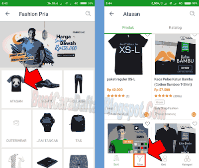 cara membeli baju online di tokopedia