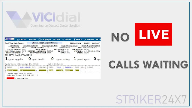 vicidial no live calls waiting