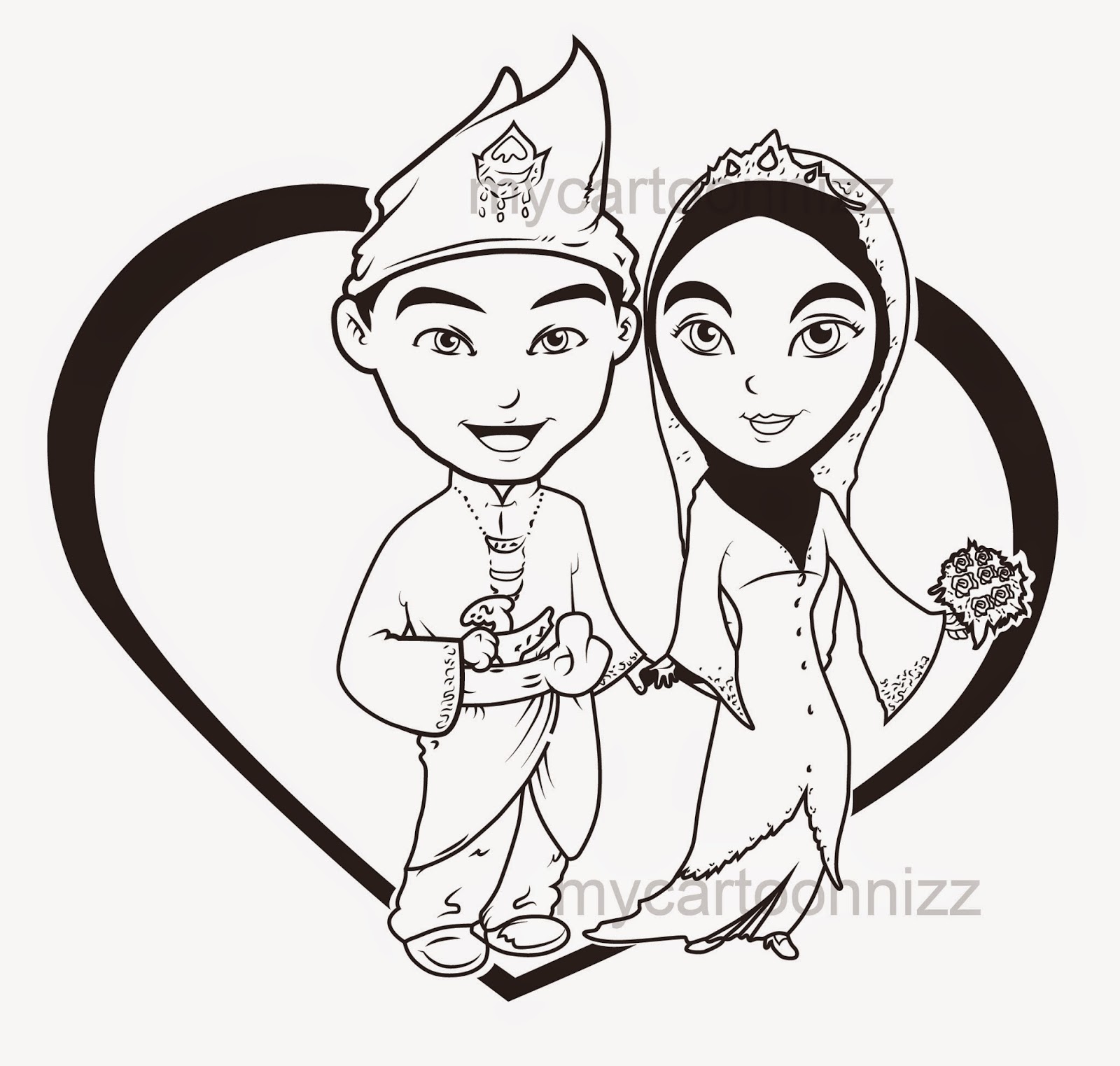  Gambar  Kartun  Muslimah Kahwin Kantor Meme