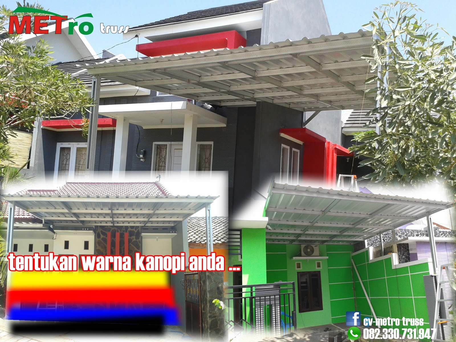 KANOPI BAJA  RINGAN  WARNA  WARNI 082 330 731 947 METRO 