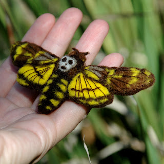 pammy dawn designs: Death's Head Hawk Moth Custom Pin