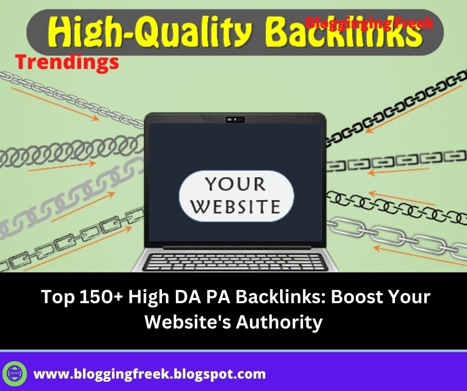 High DA PA Backlinks