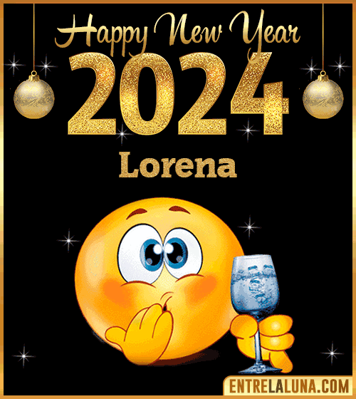 Gif wishes Happy New Year 2024 animated Lorena