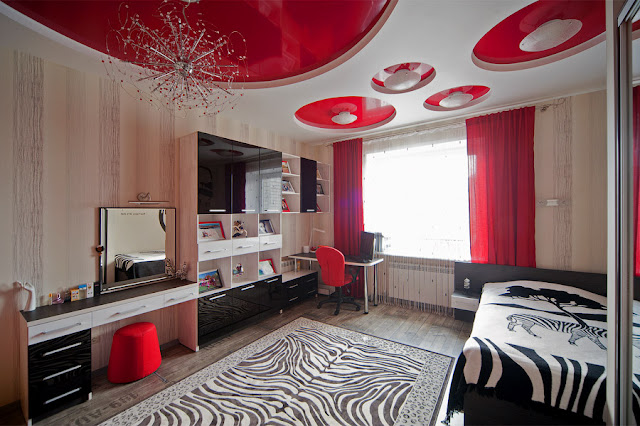 Gorgeous red white pop ceiling design ideas 