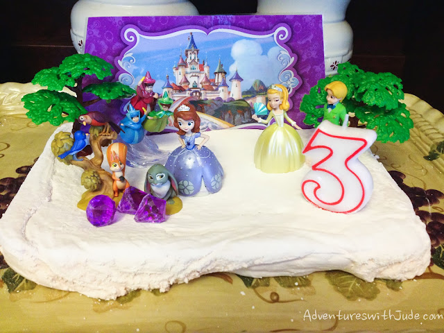 Sofia the First birthday marshmallow cake