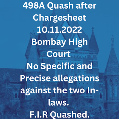 498A Quash after Chargesheet 10.11.2022