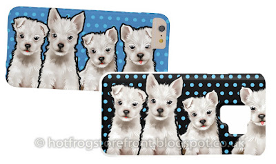 image of 4 terrier pups on smart phone case