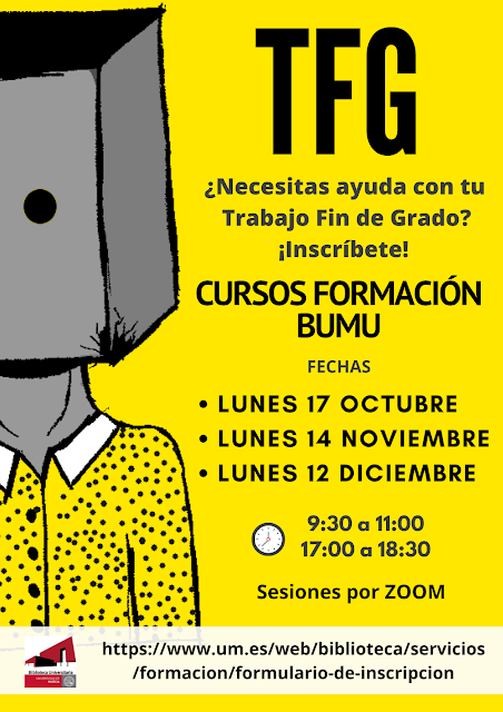 Calendario de Formación BUMU para el mes de noviembre