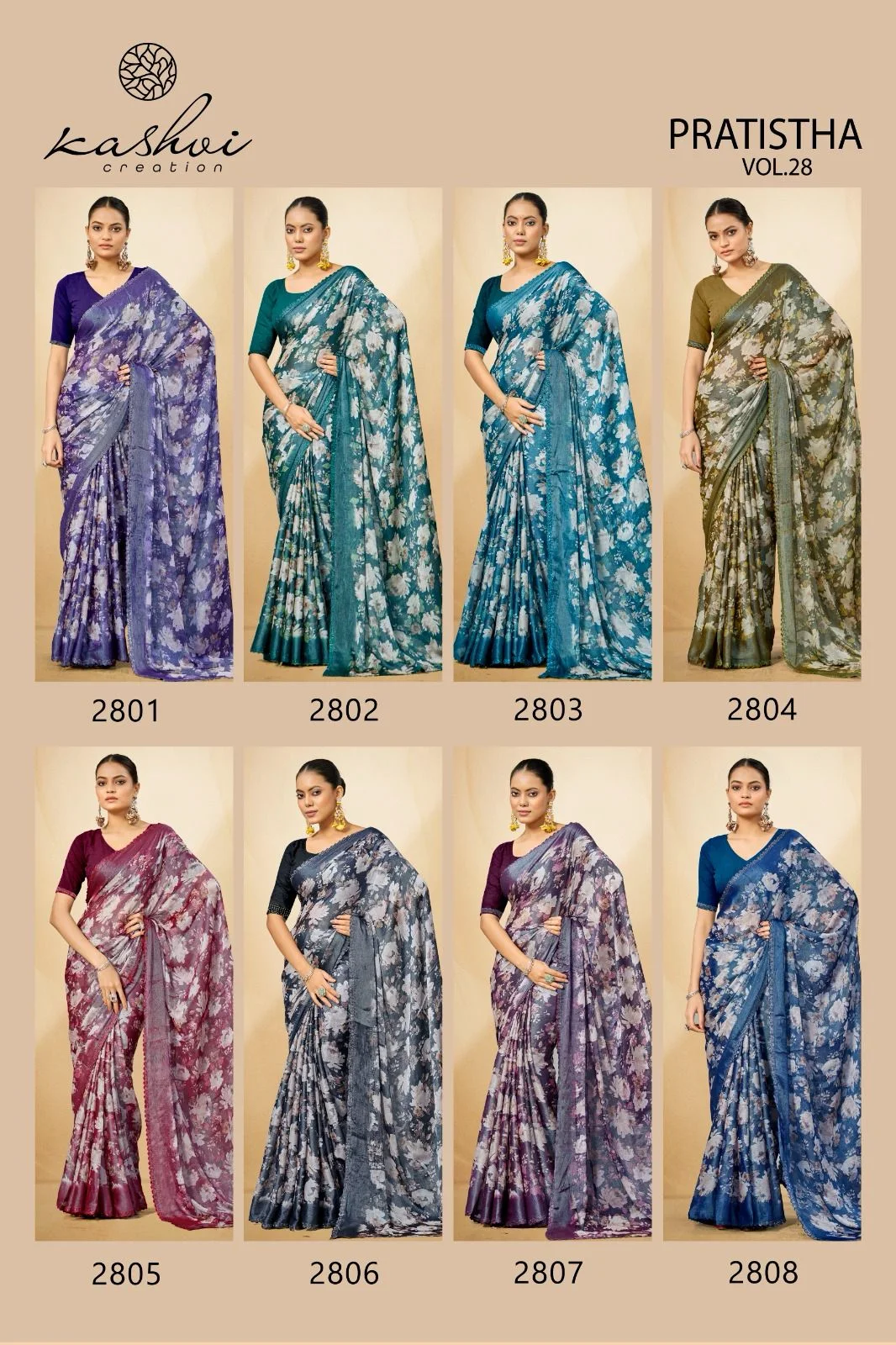 Pratistha Vol 28 Kashvi Creation Brasso Sarees