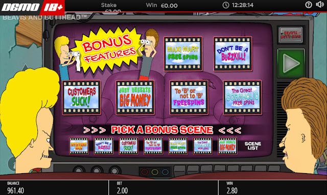 Beavis and Butthead Slot bonus features