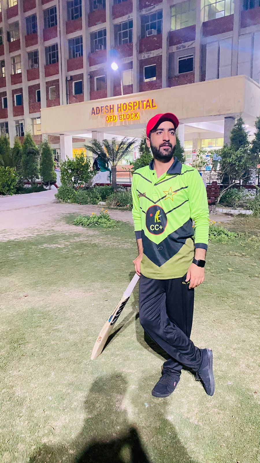 Junaid Bashir, A student of College of Paramedical Sciences, Adesh University (Bsc Anesthesia Technology) batch 2019, played a blistering innings of 71 in just 34 balls against the strongest team of Adesh University   We wish him a very bright future from here on!