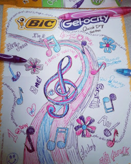 bic gelocity pens doodle art