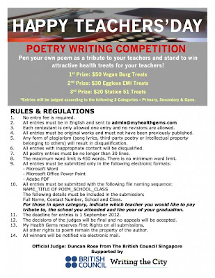 Asia Writes: Happy Teacher's Day Poetry Writing Competition (supported    freelance writing opportunities for teachers