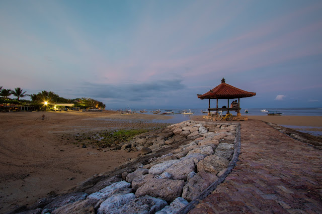 Tramonto Lungomare e spiaggia di Sanur, Bali