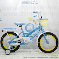 Sepeda Anak Wimcycle Disney Princess CTB 16 Inci Lisensi Blue