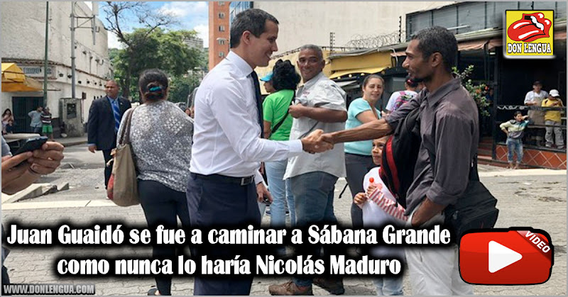 Juan Guaidó se fue a caminar a Sábana Grande como nunca lo haría Nicolás Maduro