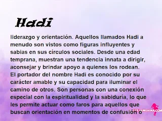 significado del nombre Hadi